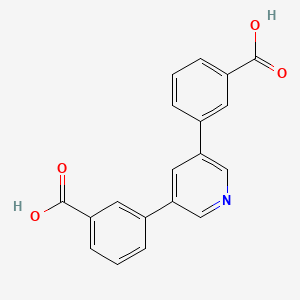 3,3'-(Pyridine-3,5-diyl)dibenzoic acid chemical structure (CAS 1429436-06-5)