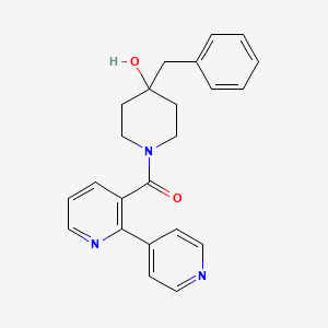 [2,4'-Bipyridin]-3-yl(4-benzyl-4-hydroxypiperidin-1-yl)methanone chemical structure (CAS 1429505-03-2)