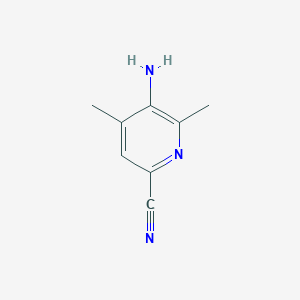 5-Amino-4,6-dimethylpicolinonitrile chemical structure (CAS 1429510-82-6)