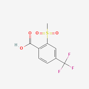 2-(Methylsulfonyl)-4-(trifluoromethyl)benzoic acid chemical structure (CAS 142994-06-7)