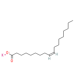 Potassium oleate chemical structure (CAS 143-18-0)
