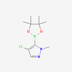 4-Chloro-1-methyl-5-(4,4,5,5-tetramethyl-1,3,2-dioxaborolan-2-yl)-1H-pyrazole chemical structure (CAS 1430057-83-2)