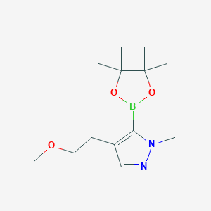 4-(2-Methoxyethyl)-1-methyl-5-(4,4,5,5-tetramethyl-1,3,2-dioxaborolan-2-yl)-1H-pyrazole chemical structure (CAS 1430057-93-4)