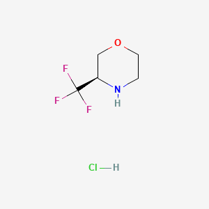 (R)-3-(Trifluoromethyl)morpholine hydrochloride chemical structure (CAS 1430086-53-5)