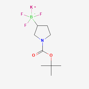 Potassium (1-(tert-butoxycarbonyl)pyrrolidin-3-yl)trifluoroborate chemical structure (CAS 1430219-72-9)