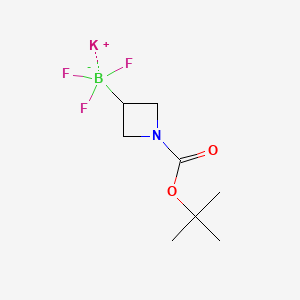 Potassium (1-(tert-butoxycarbonyl)azetidin-3-yl)trifluoroborate chemical structure (CAS 1430219-73-0)