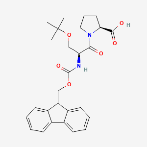 N-(((9H-Fluoren-9-yl)methoxy)carbonyl)-O-(tert-butyl)-L-seryl-L-proline chemical structure (CAS 143038-46-4)