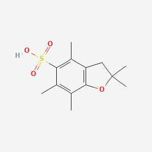 2,2,4,6,7-Pentamethyl-2,3-dihydrobenzofuran-5-sulfonic acid chemical structure (CAS 1430820-46-4)