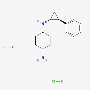 trans-N1-((1R,2S)-2-Phenylcyclopropyl)cyclohexane-1,4-diamine dihydrochloride chemical structure (CAS 1431303-72-8)