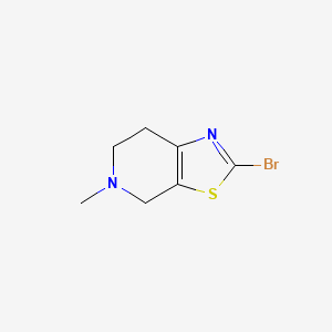 2-Bromo-5-methyl-4,5,6,7-tetrahydrothiazolo[5,4-c]pyridine chemical structure (CAS 143150-92-9)