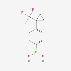 (4-(1-(Trifluoromethyl)cyclopropyl)phenyl)boronic acid chemical structure (CAS 1431616-41-9)