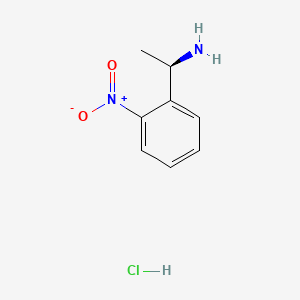 (R)-1-(2-Nitrophenyl)ethanamine hydrochloride chemical structure (CAS 1431699-56-7)