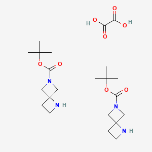 tert-Butyl 1,6-diazaspiro[3.3]heptane-6-carboxylate oxalate(2:1) chemical structure (CAS 1431868-60-8)