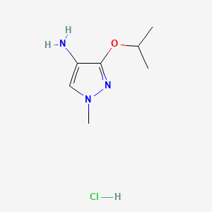 3-Isopropoxy-1-methyl-1H-pyrazol-4-amine hydrochloride chemical structure (CAS 1431966-20-9)