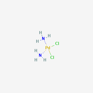 Dichlorodiamminepalladium chemical structure (CAS 14323-43-4)