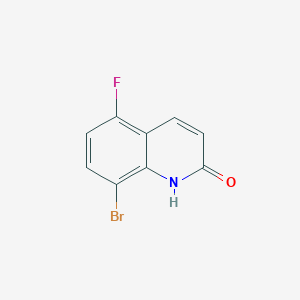 8-Bromo-5-fluoroquinolin-2-ol chemical structure (CAS 1432323-38-0)