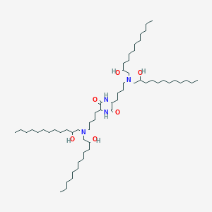3,6-Bis(4-(bis(2-hydroxydodecyl)amino)butyl)piperazine-2,5-dione chemical structure (CAS 1432494-65-9)