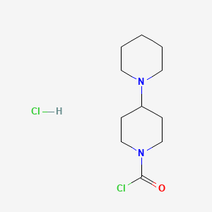 1-Chlorocarbonyl-4-piperidinopiperidine hydrochloride chemical structure (CAS 143254-82-4)