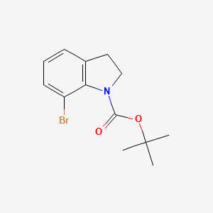 tert-Butyl 7-bromoindoline-1-carboxylate chemical structure (CAS 143262-17-3)