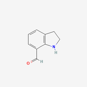 Indoline-7-carbaldehyde chemical structure (CAS 143262-21-9)