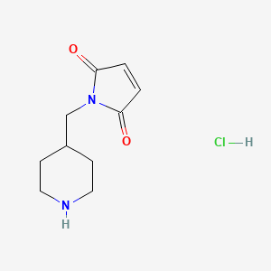 1-(Piperidin-4-ylmethyl)-2,5-dihydro-1H-pyrrole-2,5-dione hydrochloride chemical structure (CAS 1432680-58-4)