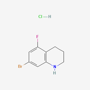 7-Bromo-5-fluoro-1,2,3,4-tetrahydroquinoline hydrochloride chemical structure (CAS 1432681-93-0)