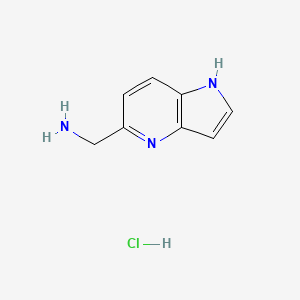 (1H-Pyrrolo[3,2-b]pyridin-5-yl)methanamine hydrochloride chemical structure (CAS 1432754-34-1)