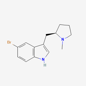 (R)-5-Bromo-3-[(1-methyl-2-pyrrolidinyl)methyl]-1H-indole chemical structure (CAS 143322-57-0)