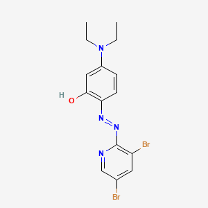 2-((3,5-Dibromopyridin-2-yl)diazenyl)-5-(diethylamino)phenol chemical structure (CAS 14337-54-3)
