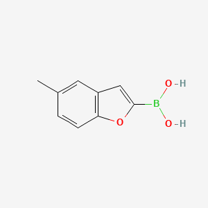 (5-Methylbenzofuran-2-yl)boronic acid chemical structure (CAS 143381-72-0)