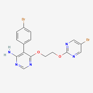 5-(4-Bromophenyl)-6-(2-((5-bromopyrimidin-2-yl)oxy)ethoxy)pyrimidin-4-amine chemical structure (CAS 1433875-21-8)
