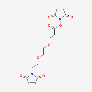 2,5-Dioxopyrrolidin-1-yl 3-(2-(2-(2,5-dioxo-2,5-dihydro-1H-pyrrol-1-yl)ethoxy)ethoxy)propanoate chemical structure (CAS 1433997-01-3)