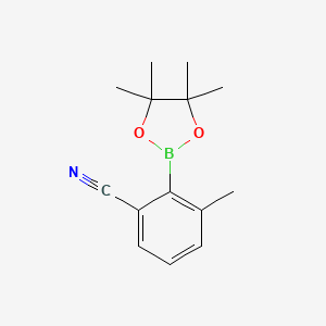 3-Methyl-2-(4,4,5,5-tetramethyl-1,3,2-dioxaborolan-2-yl)benzonitrile chemical structure (CAS 1434073-43-4)