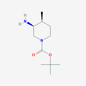(3S,4S)-tert-Butyl 3-amino-4-methylpiperidine-1-carboxylate chemical structure (CAS 1434126-96-1)