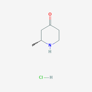 (R)-2-Methylpiperidin-4-one hydrochloride chemical structure (CAS 1434126-97-2)