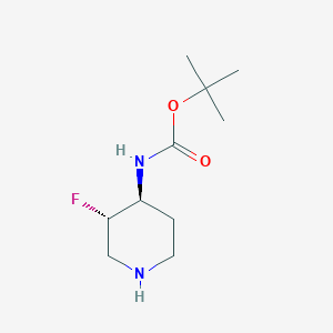 tert-Butyl ((3S,4S)-3-fluoropiperidin-4-yl)carbamate chemical structure (CAS 1434127-01-1)