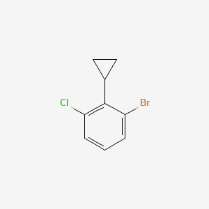 1-Bromo-3-chloro-2-cyclopropylbenzene chemical structure (CAS 1434127-85-1)