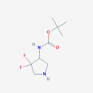 tert-Butyl (4,4-difluoropyrrolidin-3-yl)carbamate chemical structure (CAS 1434141-95-3)