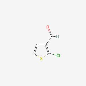 2-Chlorothiophene-3-carbaldehyde chemical structure (CAS 14345-98-3)