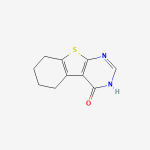 5,6,7,8-Tetrahydrobenzo[4,5]thieno[2,3-d]pyrimidin-4-ol chemical structure (CAS 14346-24-8)