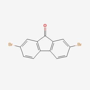 2,7-Dibromo-9H-fluoren-9-one chemical structure (CAS 14348-75-5)
