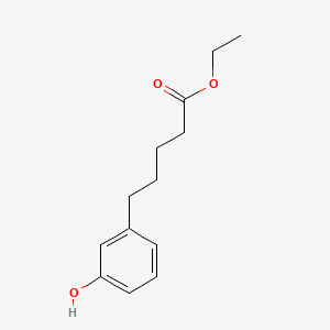 Ethyl 5-(3-hydroxyphenyl)pentanoate chemical structure (CAS 143536-52-1)