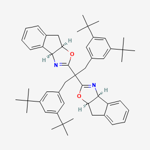 (3aS,3a'S,8aR,8a'R)-2,2'-(1,3-Bis(3,5-di-t-butylphenyl)propane-2,2-diyl)bis(8,8a-dihydro-3aH-indeno[1,2-d]oxazole) chemical structure (CAS 1435467-29-0)