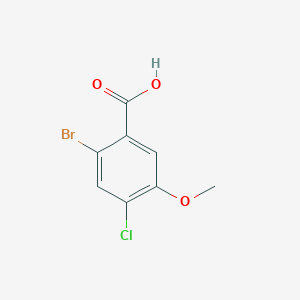 2-Bromo-4-chloro-5-methoxybenzoic acid chemical structure (CAS 1435479-68-7)
