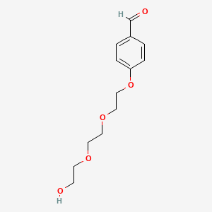 4-(2-(2-(2-Hydroxyethoxy)ethoxy)ethoxy)benzaldehyde chemical structure (CAS 143570-97-2)