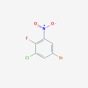 5-Bromo-1-chloro-2-fluoro-3-nitrobenzene chemical structure (CAS 1435806-75-9)