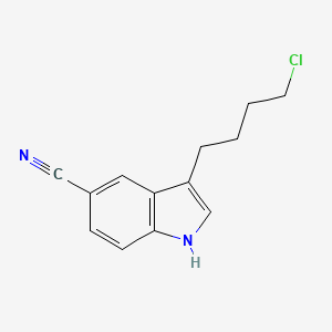 3-(4-Chlorobutyl)-1H-indole-5-carbonitrile chemical structure (CAS 143612-79-7)