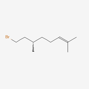 (S)-8-Bromo-2,6-dimethyloct-2-ene chemical structure (CAS 143615-81-0)
