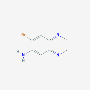 7-Bromoquinoxalin-6-amine chemical structure (CAS 1436426-14-0)