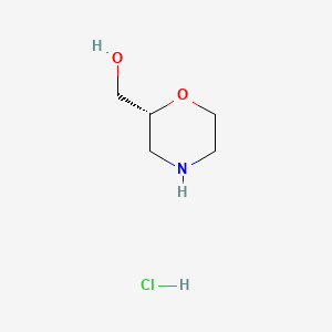 (R)-Morpholin-2-ylmethanol hydrochloride chemical structure (CAS 1436436-17-7)
